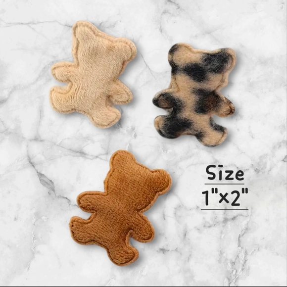 (BUY NOW)10 pcs Mini Soft Plush Bears, Leopard,Brown,Tan Mix, NEW - Picture 3 of 7